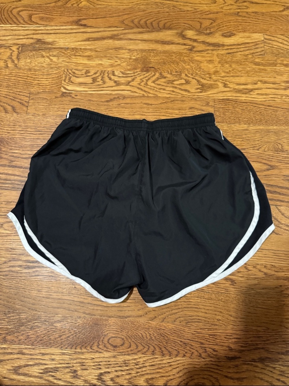Nike Women’s Black Athletic Shorts with White Piping size Medium - Picture 3 of 4